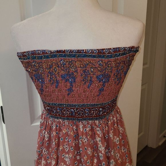 Floral Strapless Boho Maxi Dress - Picture 7 of 12